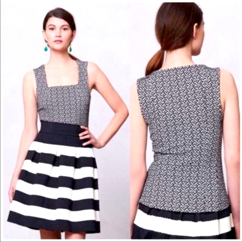 S Anthropologie Postmark Square  Geometric Tank